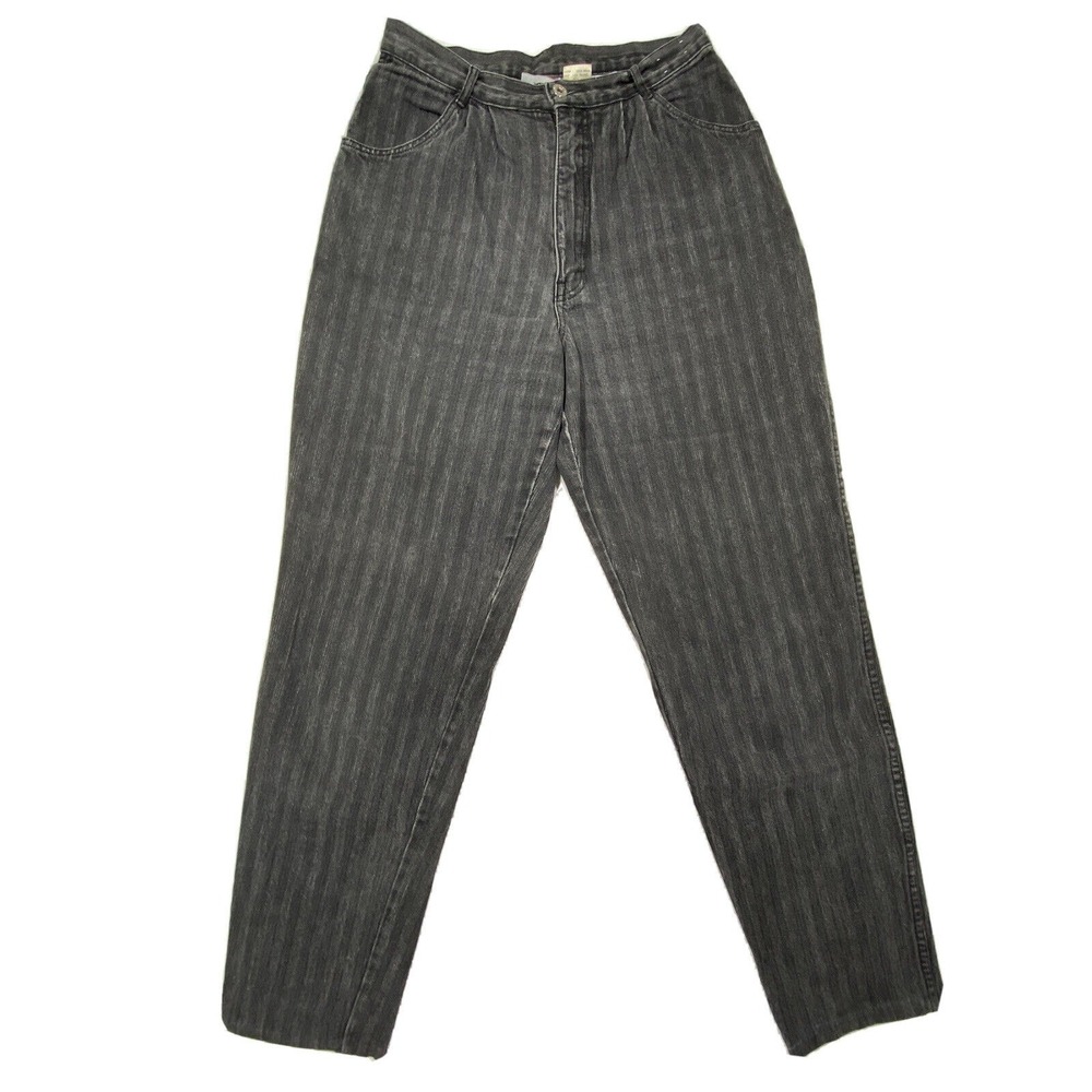 Vintage Brittania Mom Jeans Womens 14 High Waist Stripe‎ Denim Retro